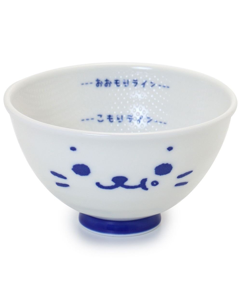 Mother garden しろたん ごはん粒がくっつきにくい 茶碗 《大盛》 《顔ぼん柄/しろたん＆らっこいぬ柄》 単品 
