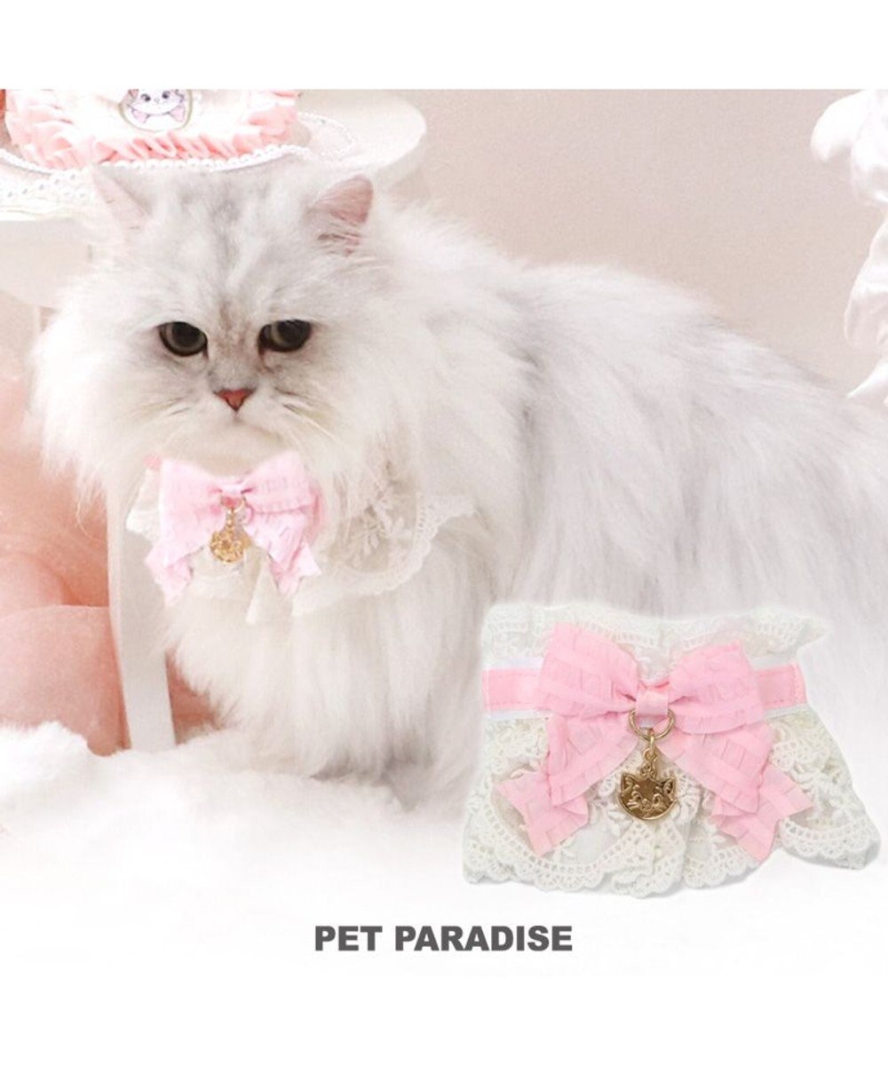 PET PARADISE ディズニー マリー 猫首輪  段リボン 小/中 