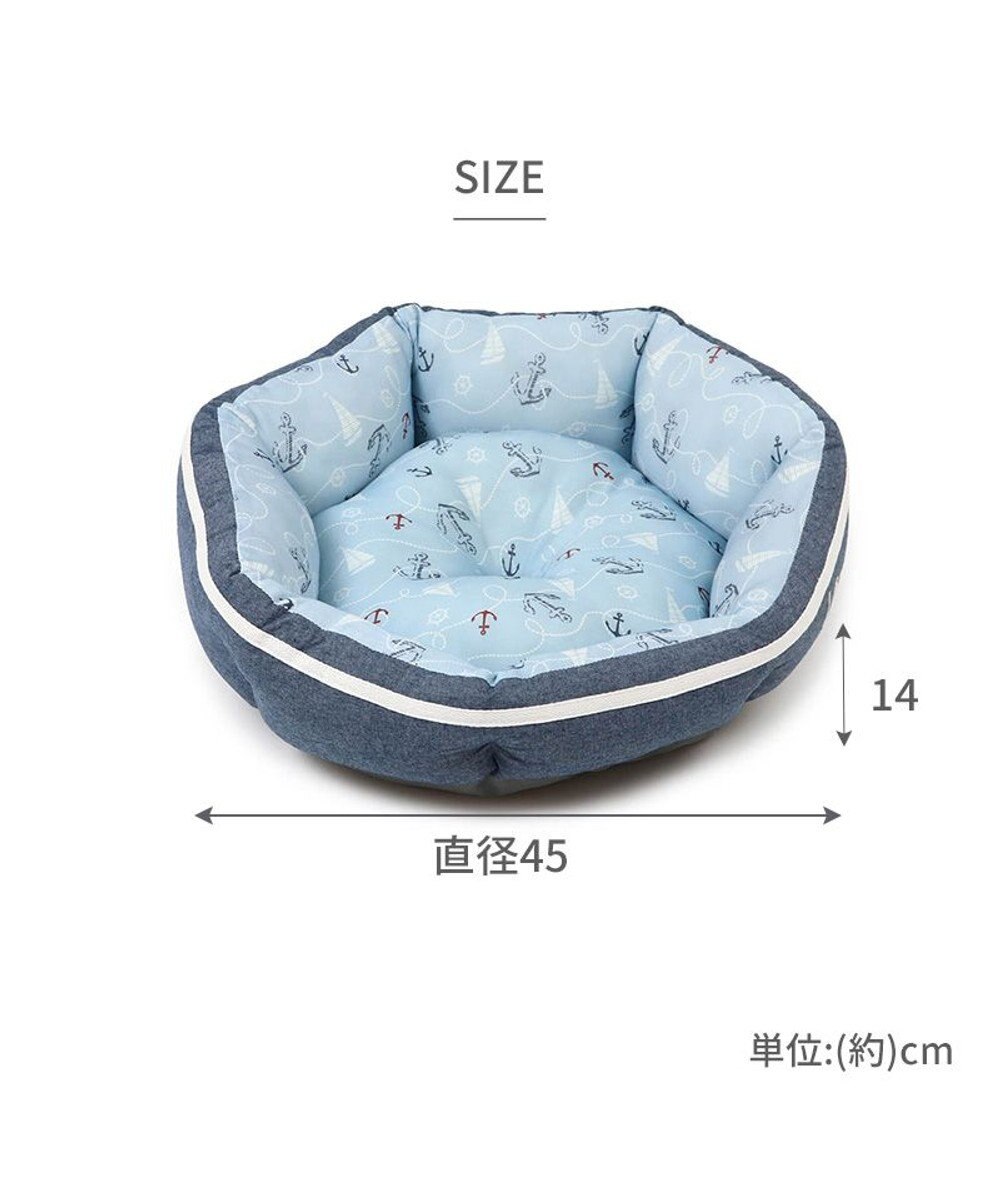 PET PARADISE ペットパラダイス クールカドラー 丸型《マリン柄》 超小型犬 