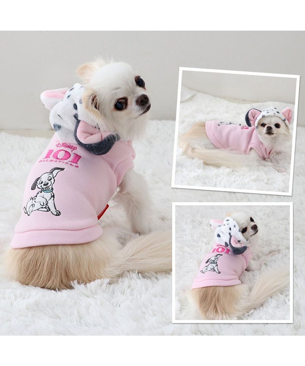PET PARADISE ディズニー 101匹わんちゃん フード付きトレーナー 《パステル ピンク》 小型犬 