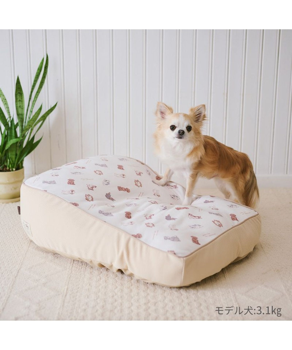 PET PARADISE ペットパラダイス makokoro 寝そべりベッド 《わんちゃん柄》 