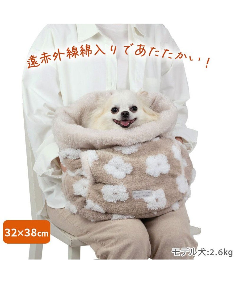 PET PARADISE ペットパラダイス 遠赤外線 ボア 犬たんぽ 《お花柄》S 