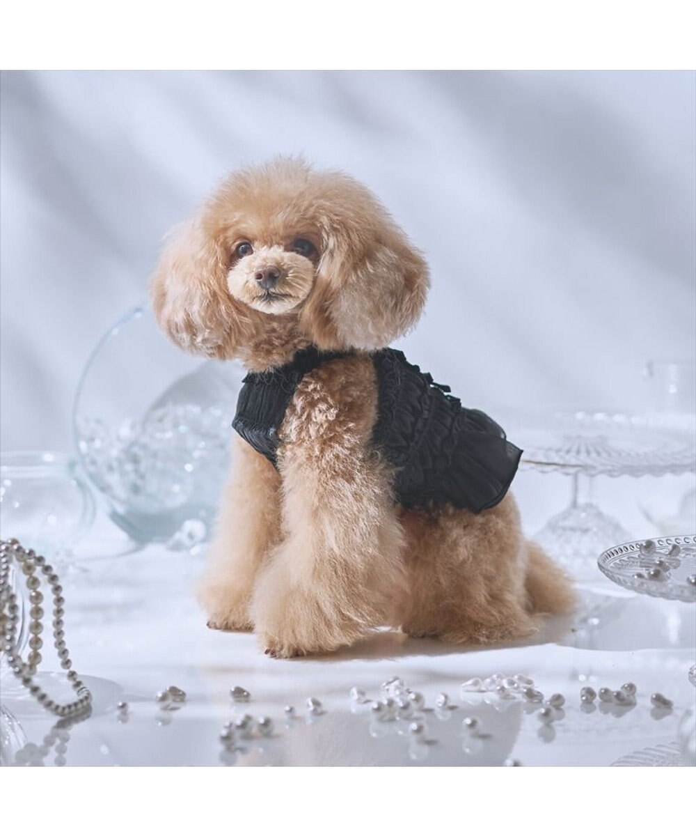 PET PARADISE cherircouture シャーリング キャミソール 《ブラック》 小型犬 