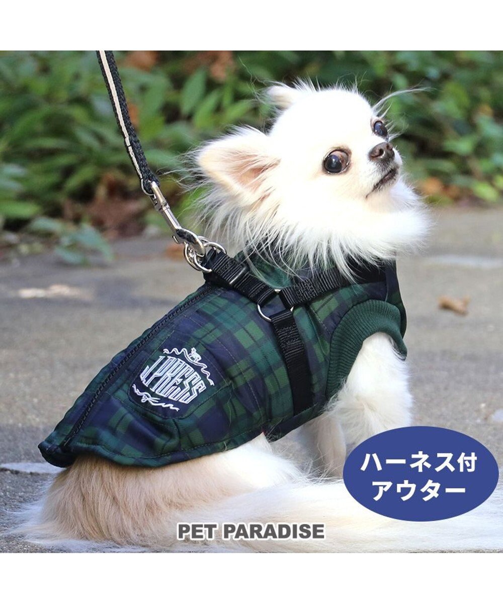 PET PARADISE J.PRESS アウター ハーネスベスト 《チェック柄》 小型犬 
