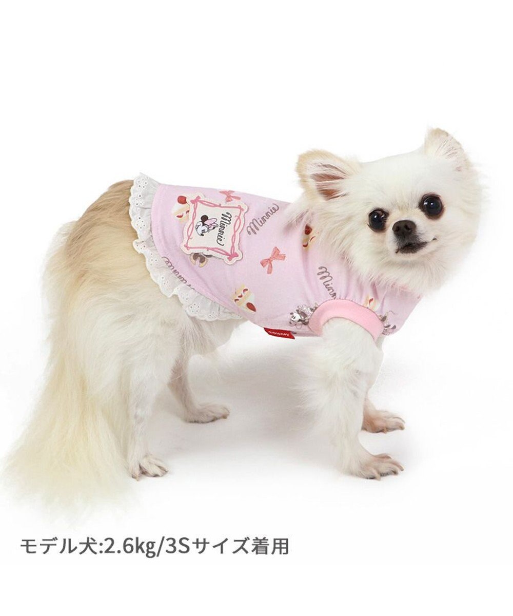PET PARADISE ディズニー ミニーマウス  ペティヒート タンクトップ 苺 ケーキ柄 小型犬 