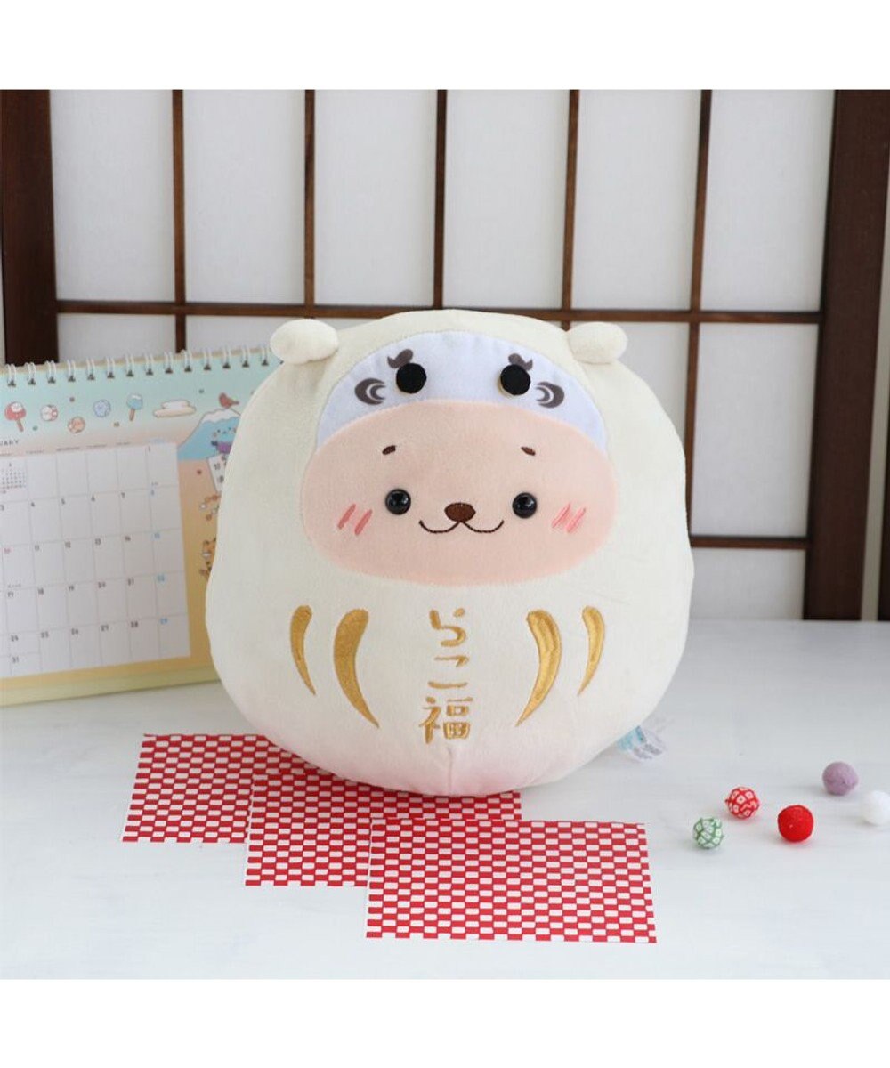 Mother garden しろたん お座り らっこいぬ 白だるま 《らこ福》 ぬいぐるみ 20cm お座りぬいぐるみ ぬいぐるみ マスコット お座り だるま 縁起物 お正月 新年 あざらし アザラシ かわいい キャラクター マザーガーデン 