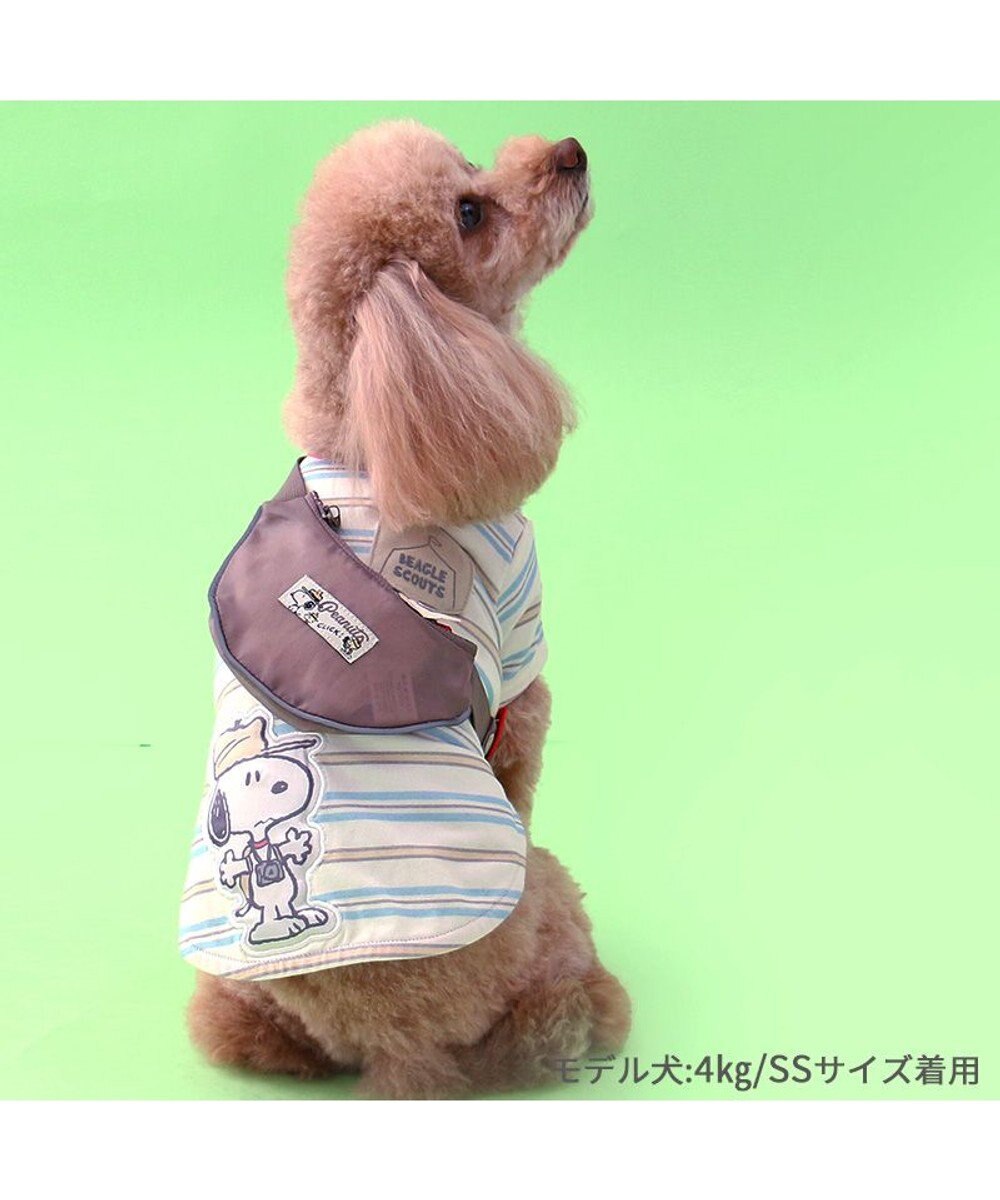 PET PARADISE スヌーピー お揃いTシャツ マルチボーダー《ホワイト》 小型犬 