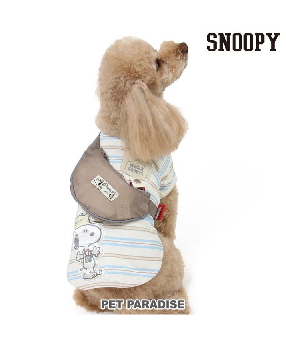 PET PARADISE スヌーピー お揃いTシャツ マルチボーダー《ホワイト》 小型犬 