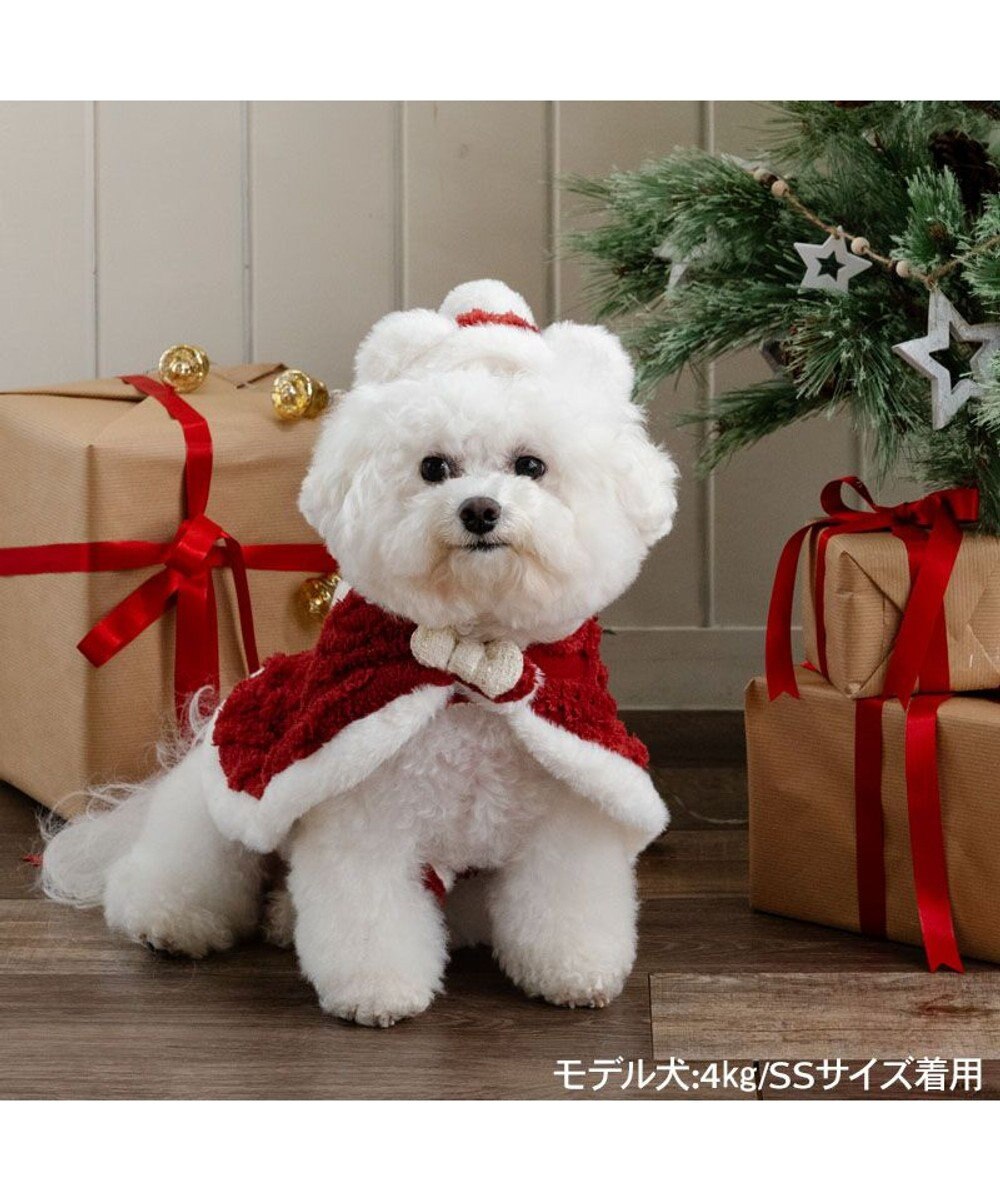 PET PARADISE ペットパラダイス サンタさん くま ポンチョ 小型犬 