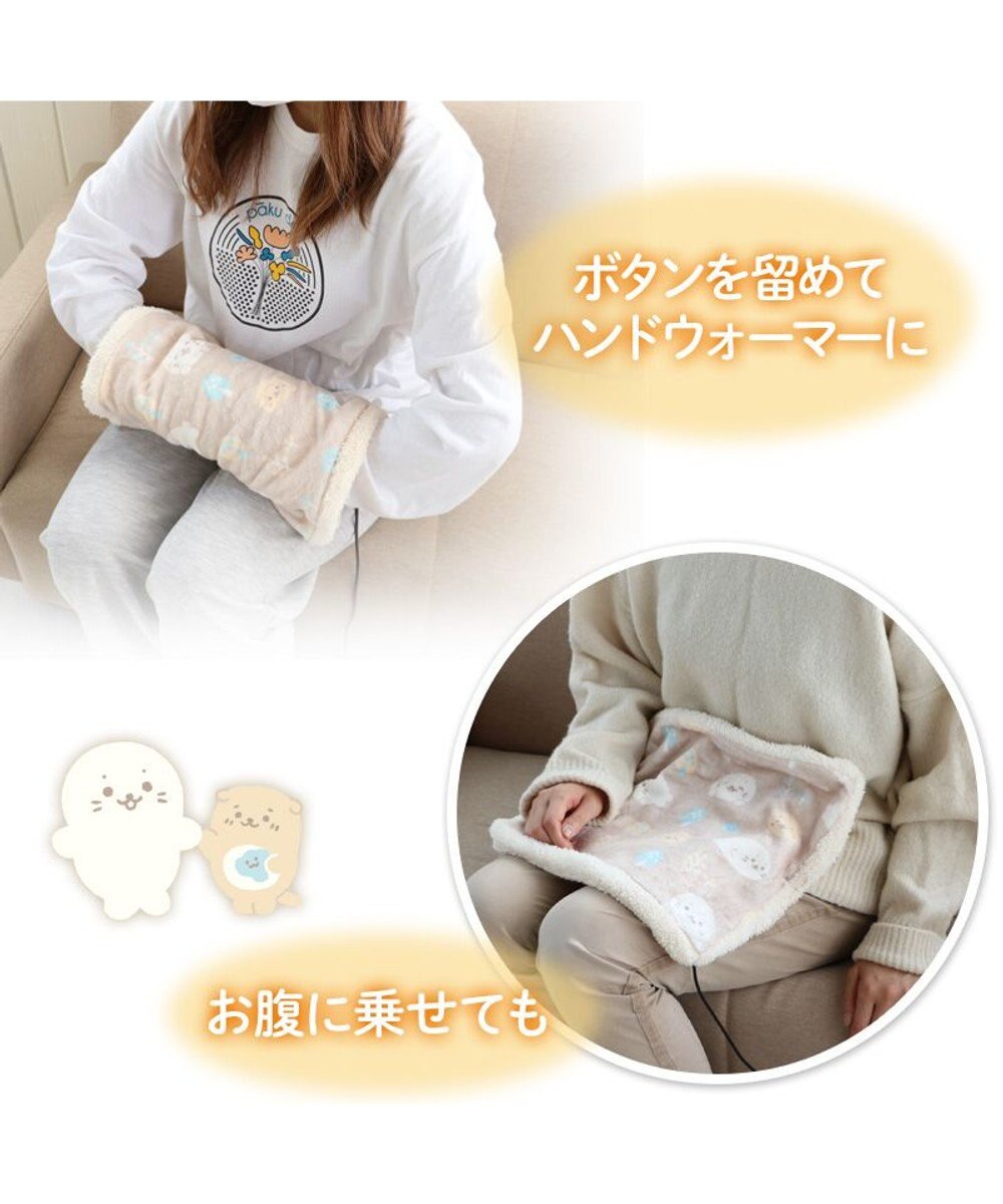 Mother garden しろたん USB ぽかぽか シートクッション ハンドウォーマー 38cm×35cm 