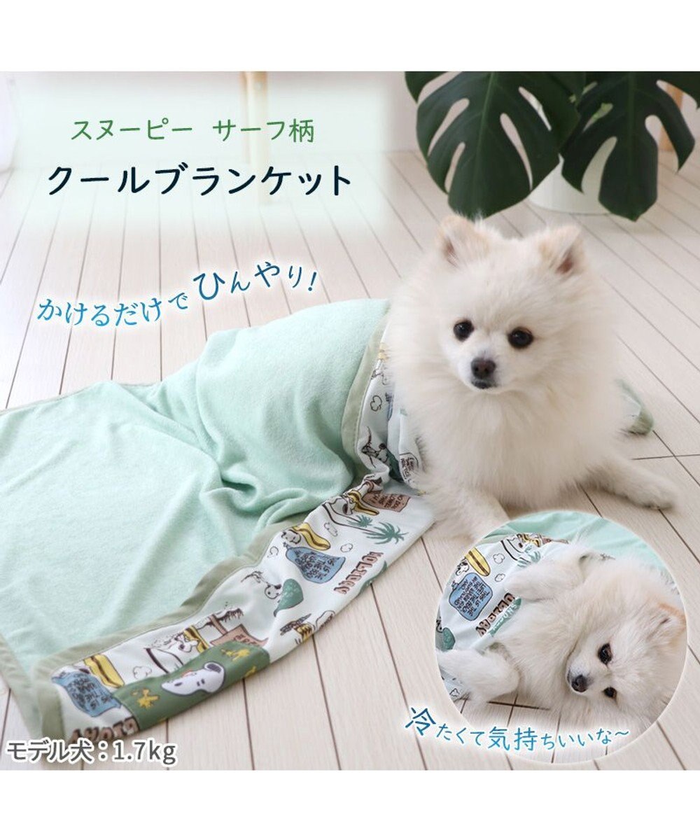 PET PARADISE スヌーピー サーフ柄  クールブランケット (90×60cm) 