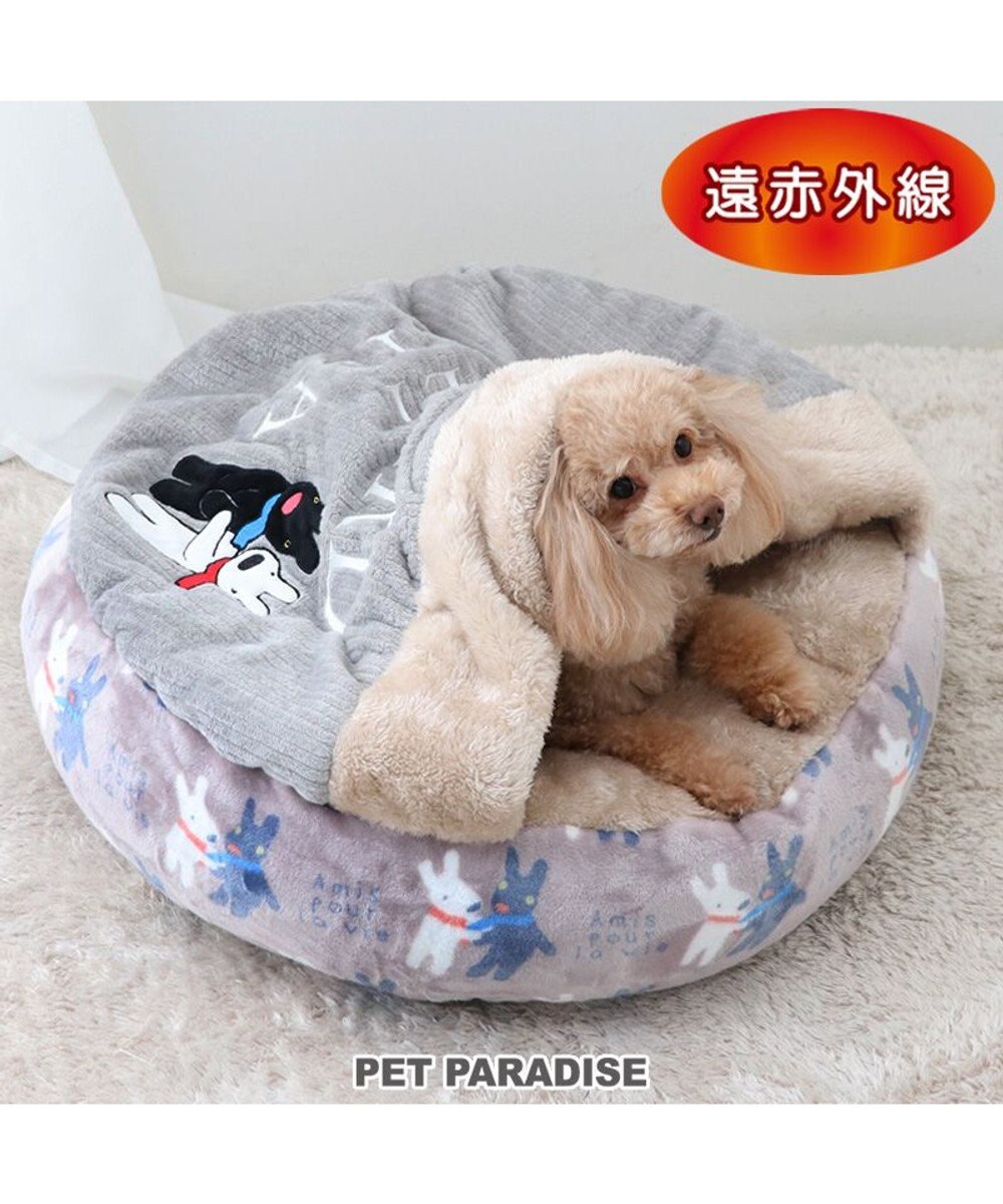 PET PARADISE リサとガスパール 丸型寝袋 遠赤外線 《であい柄》 60cm 