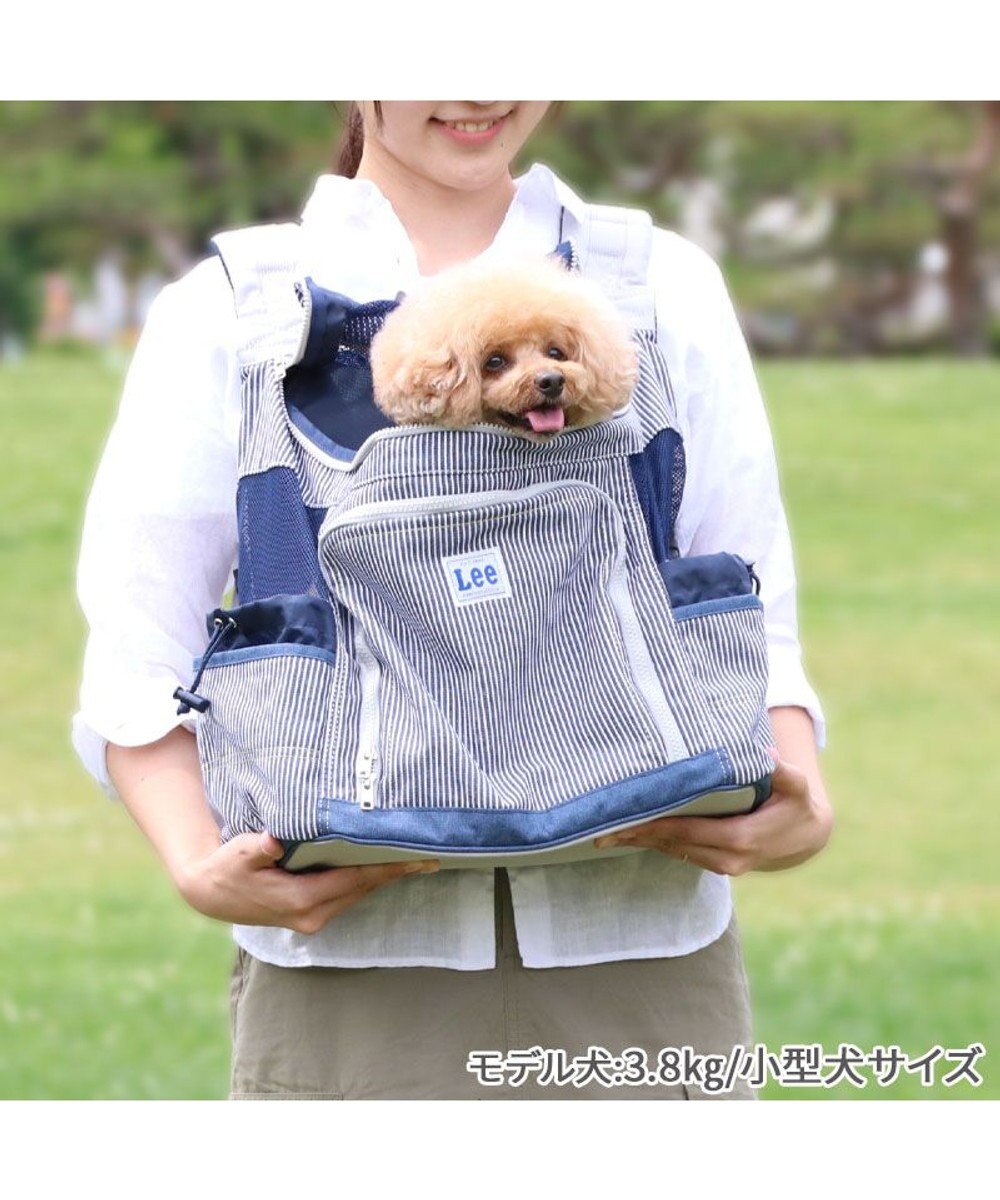 PET PARADISE Ｌｅｅ ハグ＆リュック  キャリーバッグ 《ヒッコリー柄》 M 小型犬 