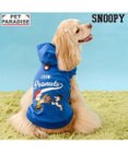 PET PARADISE スヌーピー 野球パーカー 《 ビンテージ 柄》 ブルー 中型犬 大型犬