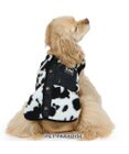PET PARADISE Lee 牛柄 背中開きボアベスト 《 白黒》 中型犬 大型犬