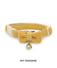 PET PARADISE 猫用 首輪 コーデュロイ 【小】 【中】  イエロー
