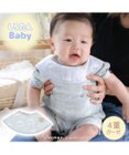 Mother garden しろたん 総柄スタイ 四重ガーゼ よだれかけ 丸型 U型 まんまるスタイ