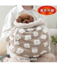 PET PARADISE ペットパラダイス 遠赤外線 ボア 犬たんぽ 《お花柄》M