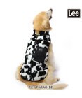 PET PARADISE Lee 背開き ボア ベスト 牛柄  《ブラック》 中型犬 大型犬