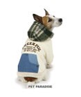 PET PARADISE ペットパラダイス ポケット付きトレーナー 《デニムチェック柄》 小型犬