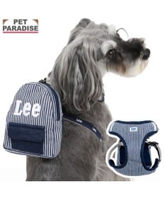 PET PARADISE Lee ヒッコリー ロゴ リュック付きハーネス  ３Ｓ 小型犬