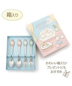 Mother garden しろたん ステンレス ティースプーン＆ケーキフォーク 【４本セット】 専用箱入り 日本製