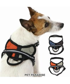 PET PARADISE ヘッドインハーネス 【Ｓ】 オレンジ / ブルー【  小型犬】