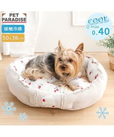 PET PARADISE ペットパラダイス クールカドラー 丸型 《苺花柄》 Ｓ