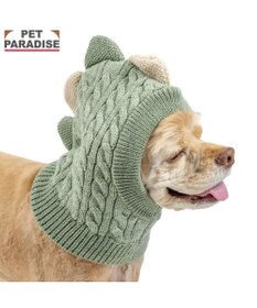 PET PARADISE ペットパラダイス ニット 帽子 《恐竜》 中型犬 大型犬