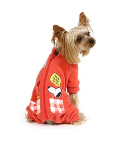 PET PARADISE スヌーピー 背中開きロンパース 小型犬