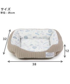 PET PARADISE 犬 ベッド キルト カドラーベッド (38×32cm) 《グレージュ/ ピンク/ ホワイト》