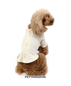 PET PARADISE 花柄 フリル 背中開き Tシャツ 小型犬