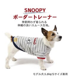 PET PARADISE 犬の服 犬 スヌーピー トレーナー 【小型犬】 ボーダー