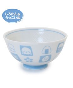 Mother garden しろたん ごはん粒がくっつきにくい 茶碗  【小】 《顔ぼん柄/しろたん＆らっこいぬ柄》 単品