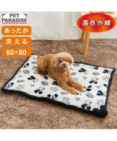 PET PARADISE ディズニー ミッキーマウス 白黒 遠赤外線 ボアマット
