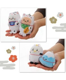 Mother garden しろたん 縁起物キーホルダー 《富士山しぇる》 単品