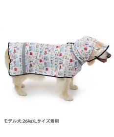 PET PARADISE スヌーピー 簡易レインコート 透明フード付き 《アメリカンビンテージ柄》 中型犬 大型犬