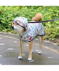 PET PARADISE スヌーピー 簡易レインコート 透明フード付き 《アメリカンビンテージ柄》 中型犬 大型犬