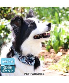 PET PARADISE クールネック バンダナ《 ボタニカル/ しろくま/シフォン襟》 保冷剤付き 【中型犬】【大型犬】