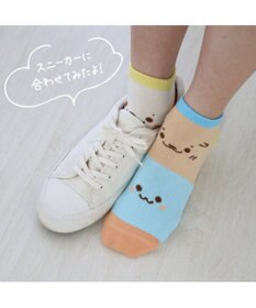 Mother garden しろたん スニーカー丈ソックス 3足セット 21～24cm 《顔ぼんアイス/お友達カラフル/お友達フェイス》