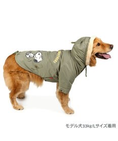 PET PARADISE スヌーピー 遠赤外線 暖ダン モッズコート 中型犬 大型犬