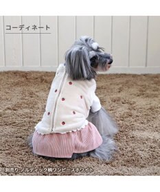 PET PARADISE ペットパラダイス 背中開き ベスト 苺 刺繍 小型犬