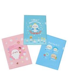 Mother garden しろたん A4クリアファイル 3点セット 《25周年にっこりパレード柄/すきなもの柄/みんなのすきなもの柄》