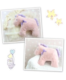 Mother garden マザーガーデン ユニコーン フラットクッション ピンク