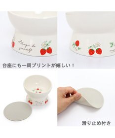 PET PARADISE 高さのある フードボウル《いちご柄 / くま柄》  陶器