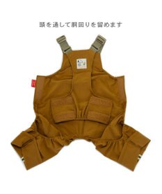 PET PARADISE スヌーピー マスコット付き オーバーオール ブラウン 小型犬