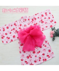 Mother garden マザーガーデン 2024 ワンピース 浴衣 《野いちご 水彩柄》 100/110/120/130/140
