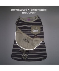 PET PARADISE スヌーピー お揃いTシャツ マルチボーダー 《グレー》 中型犬 大型犬