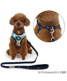 PET PARADISE J.PRESS マドラスチェック ハーネス＆リード Ｓ