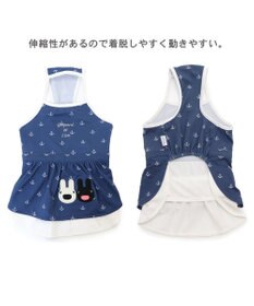 PET PARADISE 犬の服 春夏 ひんやり クール 接触冷感 虫よけ リサとガスパール マリン ワンピース 【小型犬】